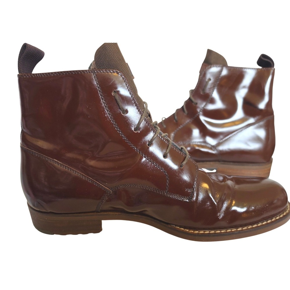 G-Star Raw Cargo Mens Polished Leather Lace Up Boots GS11950/133 Size 10 - Picture 9 of 11